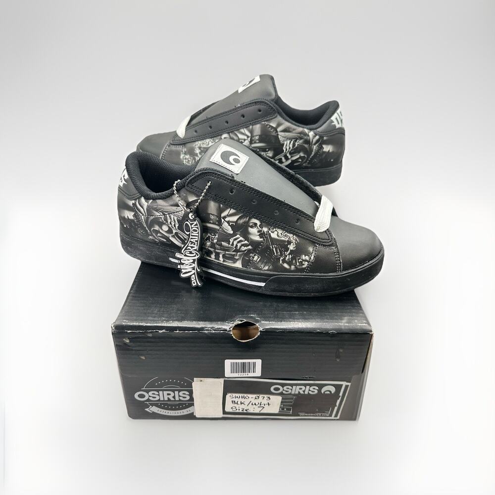 OSIRIS Serve OG Abel Creation Skull Top Hat Skater Shoes Men’s Size 7 US (New)